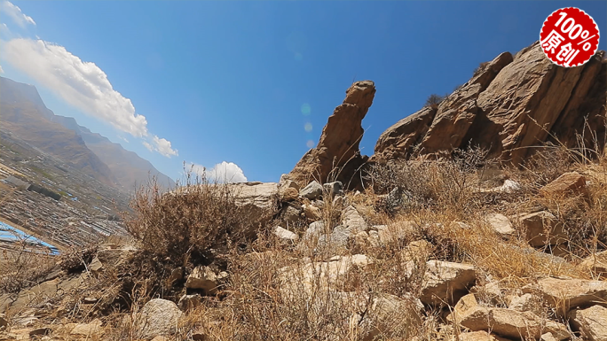 【原创】西藏拉萨岩石区开辟的攀岩训练场