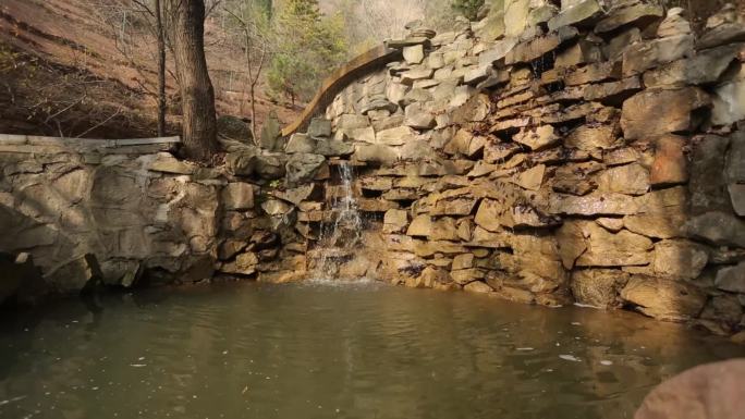 龙泉寺泉水树林溪流实拍