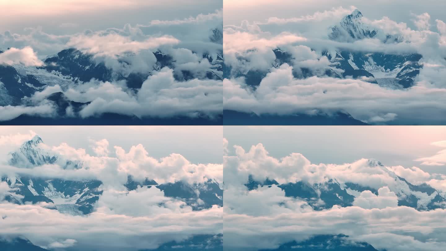 4K梅里雪山航拍长焦片段1