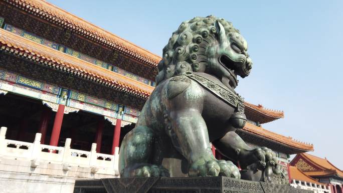 紫禁城狮子传统文化文化遗产中国文化