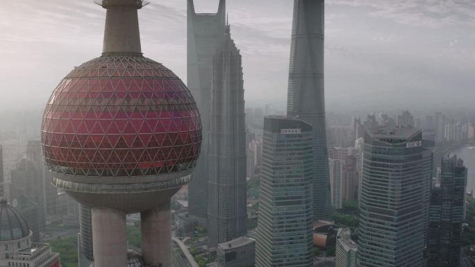 陆家嘴金融区鸟瞰图，上海，中国。