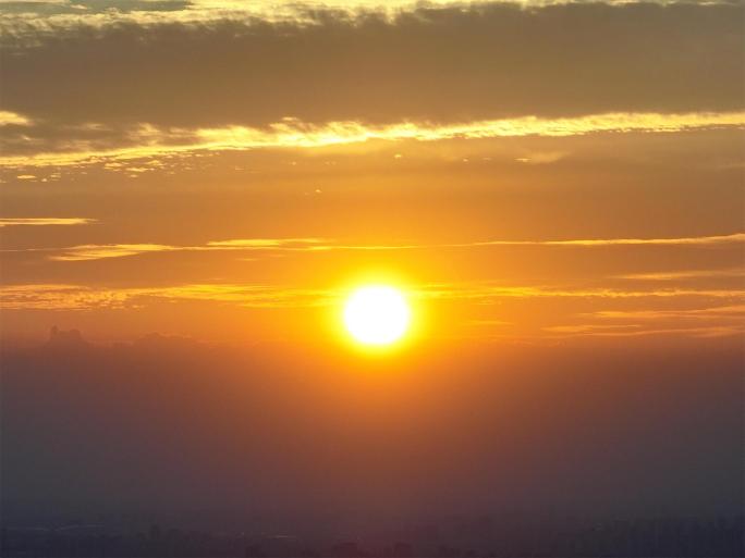 夕阳晚霞 延时摄影