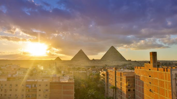 埃及吉萨大金字塔空气清新环保大自然