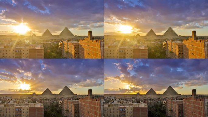 埃及吉萨大金字塔空气清新环保大自然