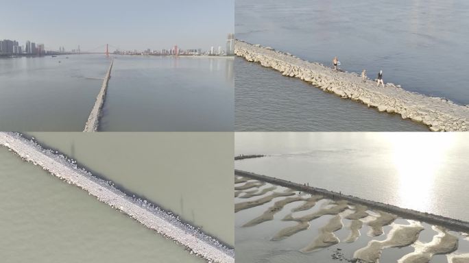 武汉2022大旱长江见底长江水干了江中路