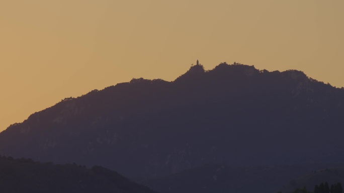 天津盘山夕阳名山大川风景名胜京东名山