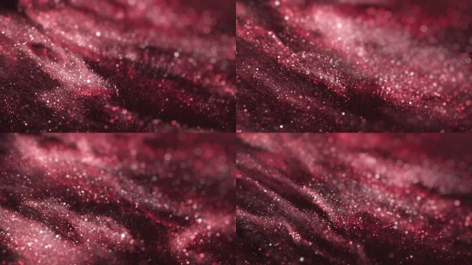 粒子流-无缝循环抽象背景-红色，波克