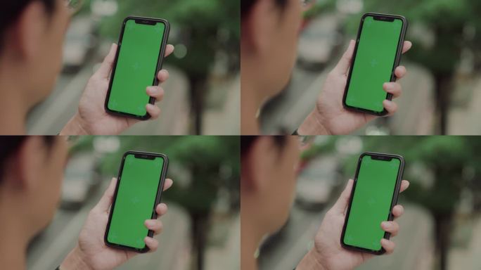 城市电话上的绿色屏幕