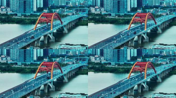 惠州市惠城区隆生大桥航视频【原创素材】