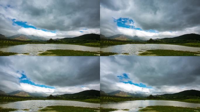 南非农村大山的自然风光延时摄影