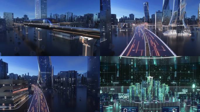 原创科技虚拟智慧城市穿梭片头