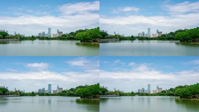 【4K超清】惠州西湖地标性建筑蓝天白云