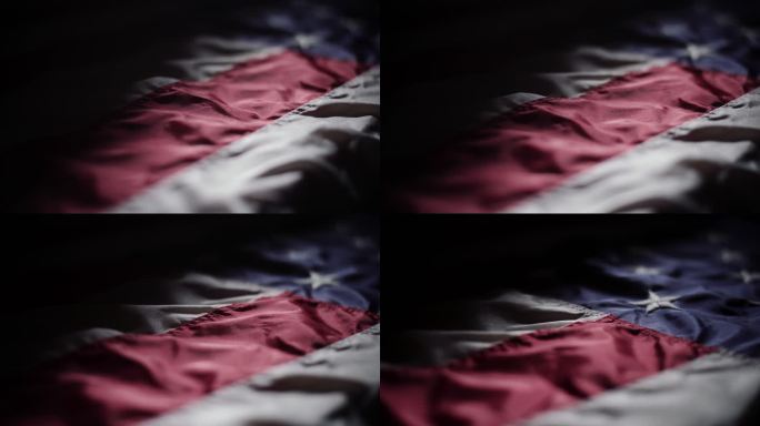 美国国旗特写创伤国外素材星条旗