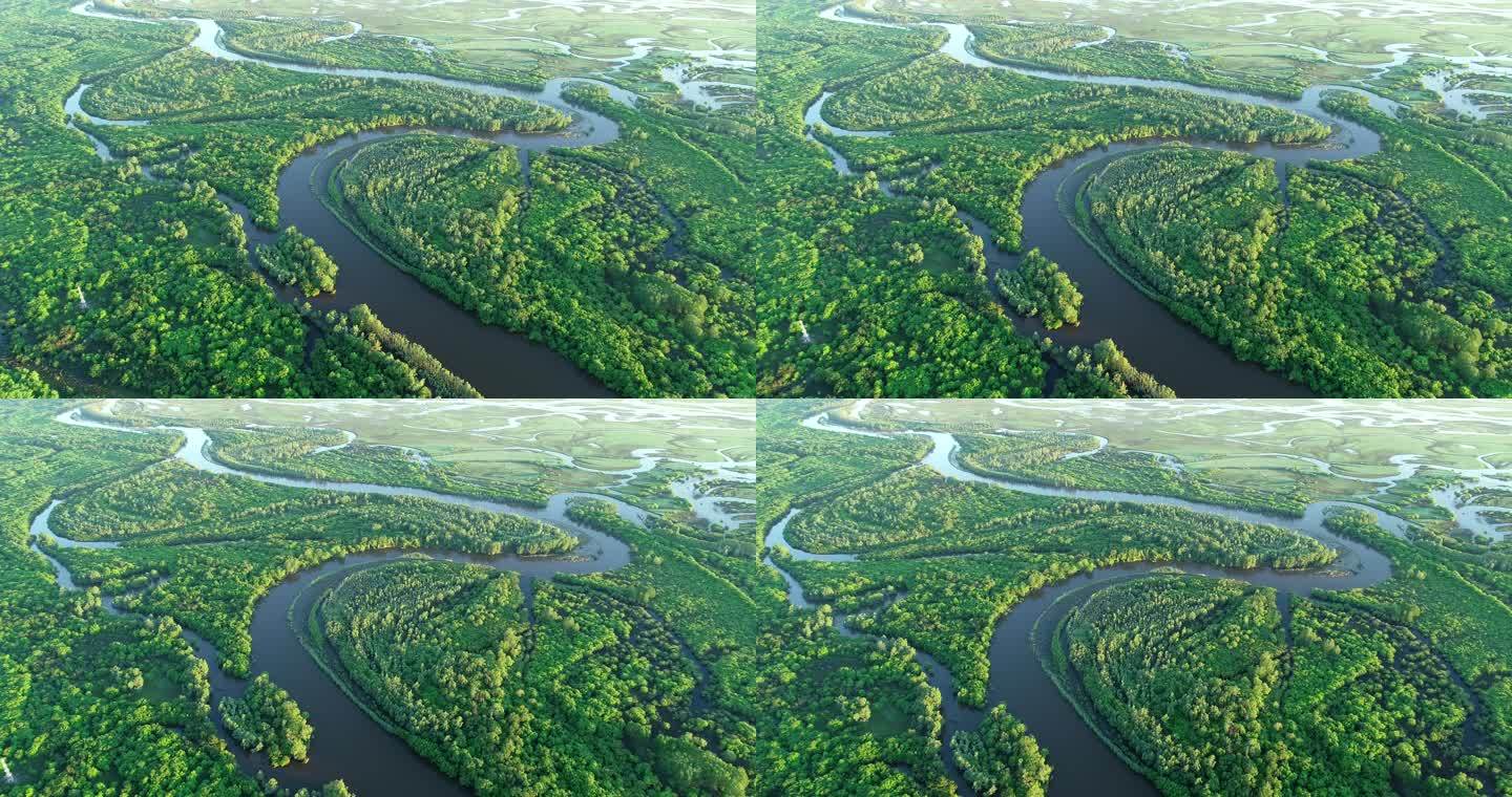 航拍亚洲第一湿地：内蒙古根河湿地