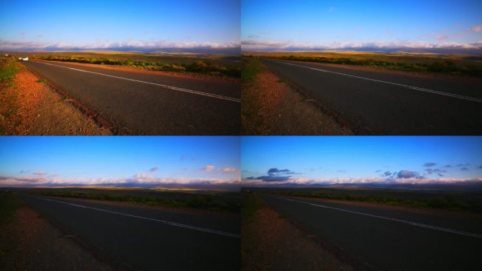 南非农村公路的高清延时摄影素材