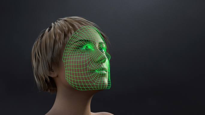 人脸识别技术人工智能UI科技屏云计算人脸