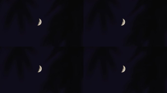 乡村夜空月牙丨4K丨原创实拍