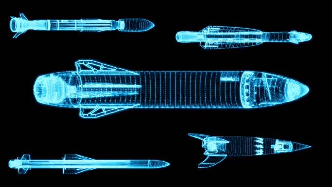 导弹飞行展示全息投影通道