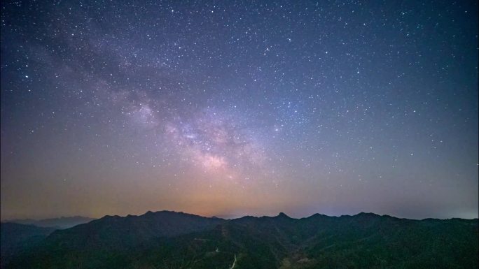 银河星空斗转星移宇宙山脉太行山