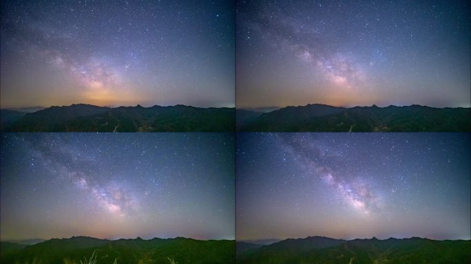 银河星空斗转星移宇宙山脉太行山