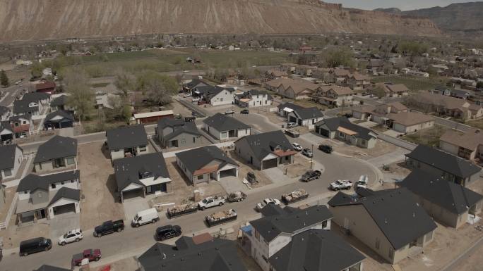美国科罗拉多州西部住宅小区新住宅开发鸟瞰图视频系列