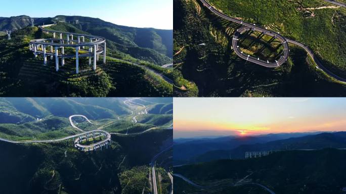 天龙山公路 网红公路 网红桥 天龙山 天