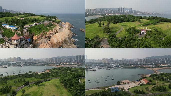 4K高清青岛小麦岛公园风光