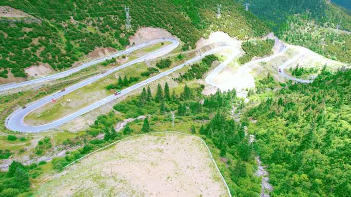 天路十八弯 盘山道 公路 国道