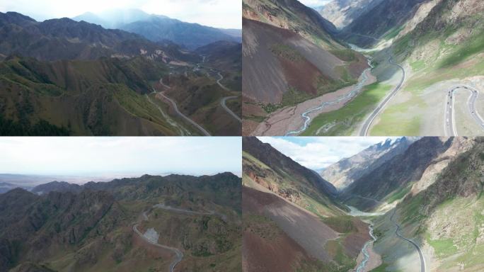 新疆天山公路独库北段航拍4K素材
