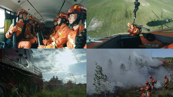 消防户外训练4K原创高清视频