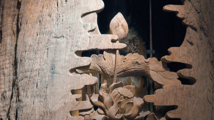 木雕雕刻手工艺品视频