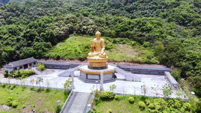 航拍广东汕尾海丰鸡鸣寺