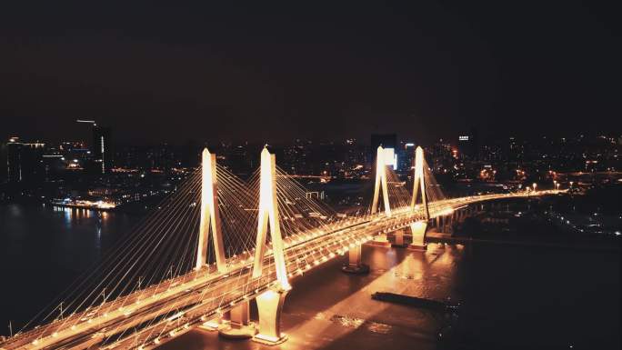 延时航拍广州新洛溪大桥