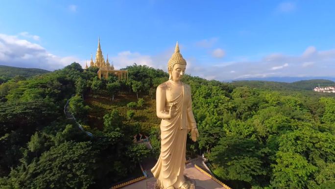 西双版纳大佛寺航拍