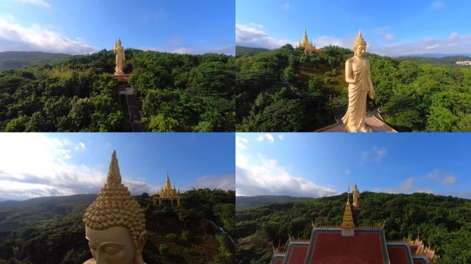 西双版纳大佛寺航拍