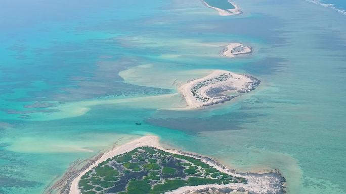 航拍中国南海西沙群岛七连屿海岛岛礁合集