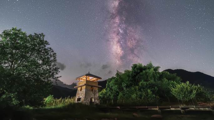 夏季星空银河延时摄影（福州大喜村）