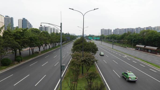 疫情下的成都14-空荡荡的道路