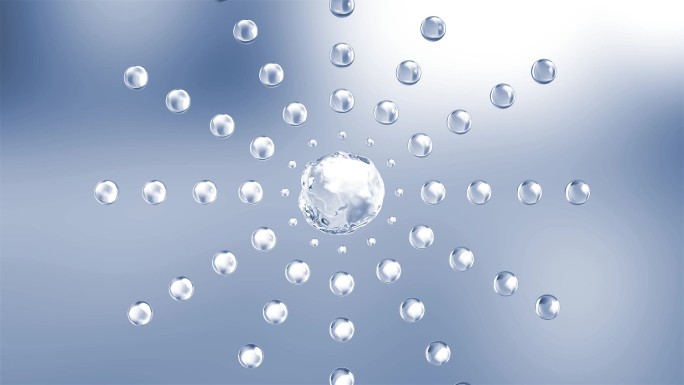 多分支球凝胶水分子吸收淡纹