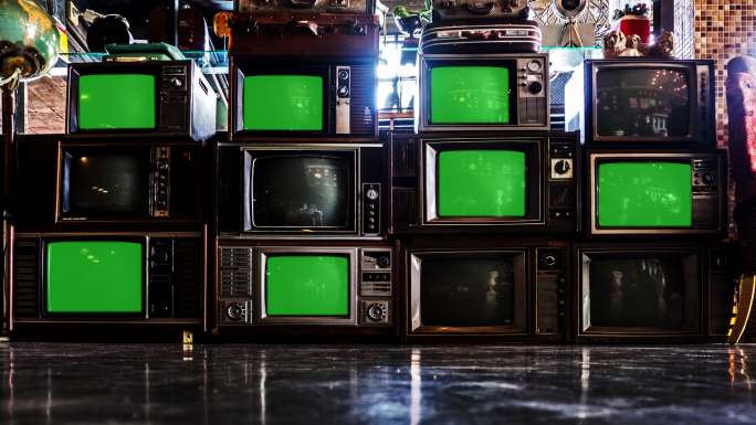 电视复古绿色屏幕电视复古绿色屏幕电视机商
