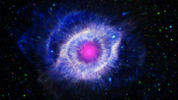 这个被称为螺旋星云的物体位于650光年之外的宝瓶座。也被称为目录号NGC 7293，它是来自空间科学