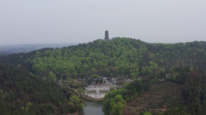 航拍信阳光山净居寺