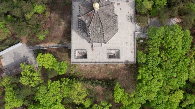 航拍信阳光山净居寺塔