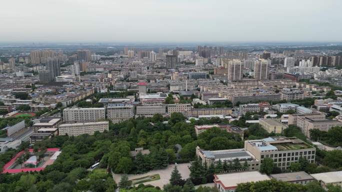 临潼骊山烽火台景区城市风光航拍