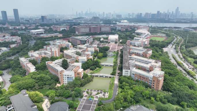 广东外语外贸大学(南校区)航拍4K