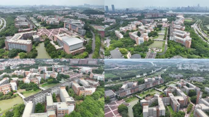 广东外语外贸大学(南校区)航拍4K