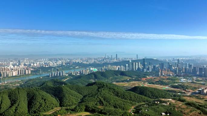 南宁五象岭五象新区大场景航拍