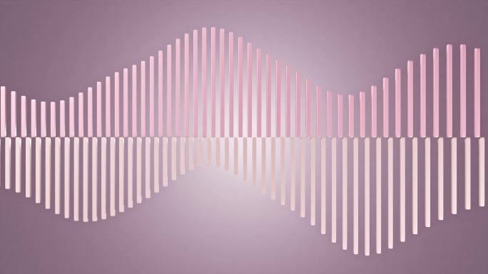 运动中的波浪条粉色线条穿插音乐波形条纹