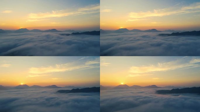 山顶云海日出延时摄影