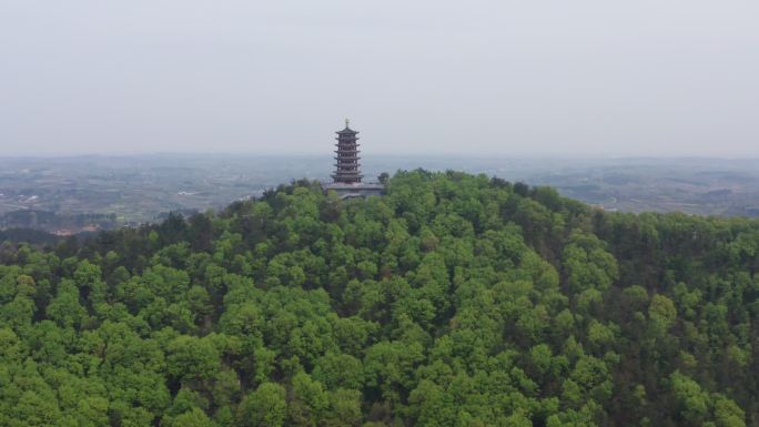 航拍信阳光山净居寺